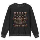 Corded Oversized Sweatshirt – Relaxed Stone-Washed Cotton Pullover